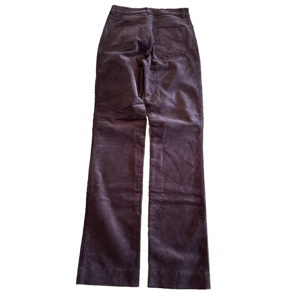 STAUD Womens Chisel Corduroy Pants Mahogany Solid Straight Button Zip Closure 2 - Picture 3 of 12